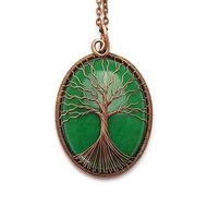 Jade Tree of Life Necklace Good Luck Tree Necklace Anxiety Relief Necklace