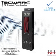 Tecware Flex PSU Sleeved Extension Cables Set - Black Red