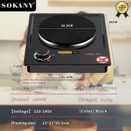 เตาแม่เหล็กไฟฟ้า 1หัว sokany เตาไฟฟ้า เตาพกพา อุปกรณ์ห้องครัว กำลังไฟ 1000W