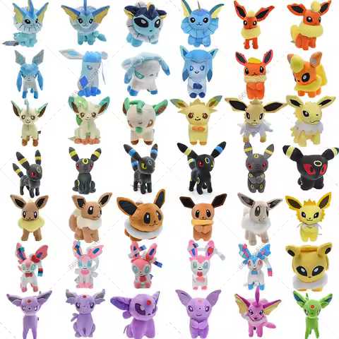 42 Styles Pokemon Eevee Vaporeon Umbreon Sylveon Shiny Plush Animal Stuffed Toys High Quality Cartoo
