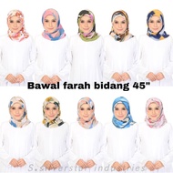 🔥BORONG🔥READYSTOK TUDUNG BAWAL FARAH | CORAK PRINTED | ANTI KEDUT | BIDANG 45-48''🔥