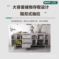 Cabinet Kitchen 304 Integrated Household Rental Stainless Steel Cabinet Countertop Stove Cabinet Ove