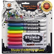Sharpie STAINED Fabric Marker Textiles Set 8 pcs Brush Tip Marker Fabric
