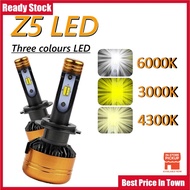 2pcs led headlight H1 H4 H7 H11 9005 9006 3 Color LED headlamp super bright Auto Headlight 3000K 430