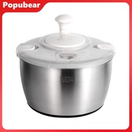 Woeuri Lettuce Spinner with Drain Large Stainless Steel Salad Spinner with Drain Basket and Stop But