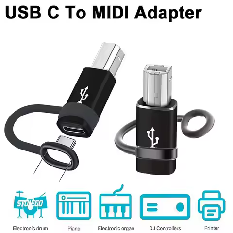 USB Type C Female to Midi Adapter, Female USB C to Male USB B Printer Adapter For Printers MIDI Eect