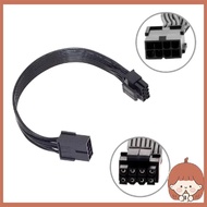 Silin Mainboard CPU 8pin Extension Cable 8P To 4+4P Extender Cord 18AWG Black Flat Cable 20 30 50cm
