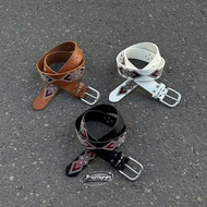 Y2k Unisex Men's and Women's Rhombus Leather Belt - Y2k Belt 110cm 3 Basic Colors