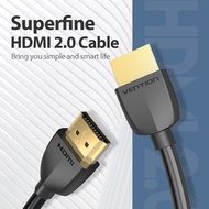 【COD】Vention สาย HDMI 4K Slim สาย HDMI ถึง HDMI 2.0 สำหรับ HDMI Splitter Extender PS4 / PS3 Apple TV HDTV Projector 2.0 สาย HDMI