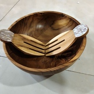 Caesar salad bowl mix wood bowl 30cm teak wood ice bucket size