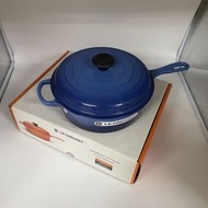 Le Creuset 鑄鐵鍋 藍色 附盒 26cm ( 10-1/4”)