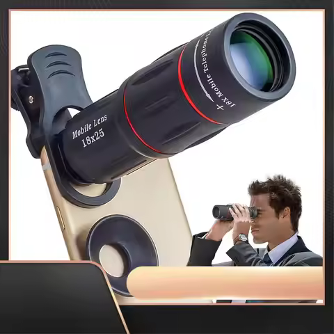 Apexel Universal 18X25 Monocular Zoom Hd Optical Cell Phone Lens Observing Survey 18X Telephoto Lens