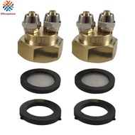 Dual Hose Adapter Dual Barb Ends Female GHT Thread Maintains Water Flow