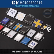 Volvo 3D Metal R Design AWD Moose Badge Decals Car Sticker V40 V60 V90 XC60 XC90 XC40 S60 S90 S80 C3