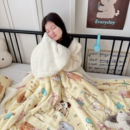 Dachshund Cartoon Printed Milk Fleece Lambskin Blanket, Nap Blanket, Cute Cartoon Multi-functional S
