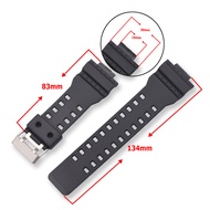 Trendy New Black Resin Strap for Casio G-SHOCK GA-100 GA140 GD-100 G-8900 Men Glossy TPU Sports Wate
