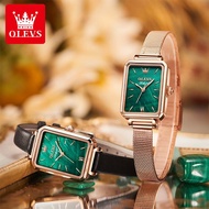 [Ready Stock]OLEVS Jam Tangan Perempuan Original Waterproof Quartz Steel Leather Casual Vintage Fash