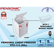 [NUR] Pensonic Chest Freezer (99L) PFZ-113 Dual Function Chest Freezer (Fridge/Freezer Mode)
