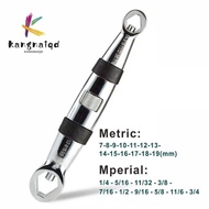 KANGNAI Ratchets CR-V Multifunctional Adjustable Hand Tool 7-19mm Spanner Spanner Set