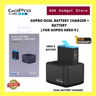 Gopro Hero 10 Hero 9 Dual Battery Charger + Gopro Hero 10 Hero 9 Battery (Original Gopro Official Pr