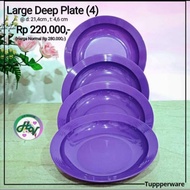 Piring Makan Tupperware Set / Piring Set Large Deep Plate 4pc