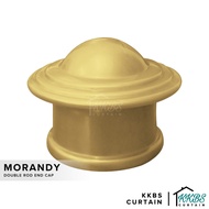 KKBS CURTAIN Morandy Curtain Rod End Cap Matte Light Gold Colour