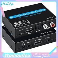 [HoME&life]  4K 60Hz 2.0 Audio Extractor for 5.1Ch HD to HD Sound Support ARC Switch Stereo Link