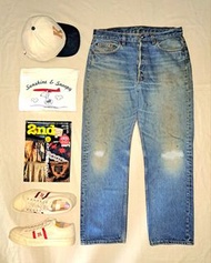 Levis 501-0000 original 1980s patchwork denim color fade jeans   實腰34"          🇺🇸美國製