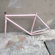 Frame Batangan Sepeda Fixie Set Dengan Fork Besi