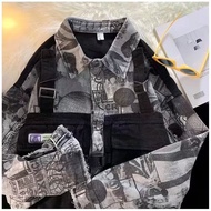 Denim Jackets Functional style for men in spring autumn, brand, handsome and trendy high street denim jacket 336 jiahuiqi