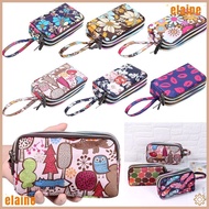 ELAINE Female Handbag Portable Key Waterproof Three-layer Long Wallet