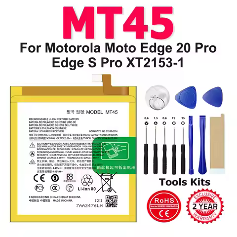 New MT45 4520mAh Battery For Motorola MOTO Edge 20 Pro / Edge S Pro XT2153-1 Phone Batteria With Fre