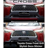 Toyota Cross Front Grill Stylish Deco Sticker Toyota Corolla Cross Accessories