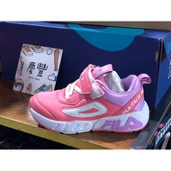 Filling Sports FILA Children's Shoes Jogging Velcro Felt Easy-To-Wear Mesh Breathable Comfortable Pi