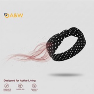 A&W Y2K Vintage Polka Dot Wide  Stretchy No Slip Hair Band for Girls Yoga Fitness Party Wear 1/5Pcs 