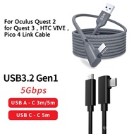 For Ocul Quest 2  Cable 5M B 3.0 Quick Charge Cables VR Headset Data  for Quest 3 HTC VIVE Pico 4 VR essories