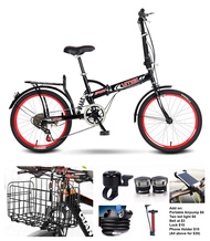[1-5 days delivery] VMAX Bicycle 20 inch foldable bike / folding bike / 6 speed / handbrakes / aluminium frame / Suspension