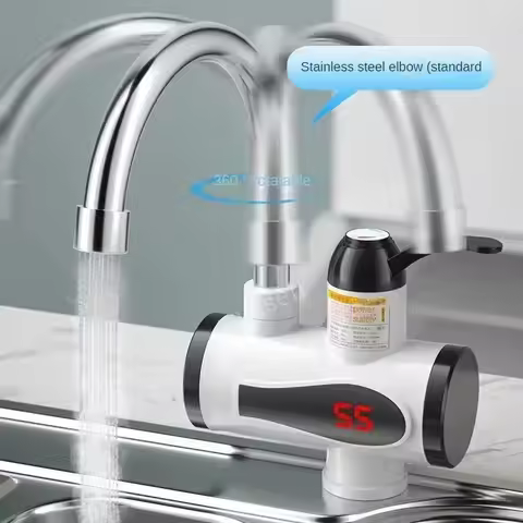 3000W Fast Heating Tankless Instant Electric Water Heater Kitchen Faucet for Instant Cold Hot Water