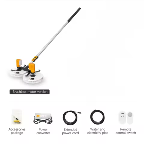 Solar Panel Cleaning Brush Electric Cleaning Machine X4 1pcs 5.5m + 1pcs 7.5m + 4pcs Cleaning brush 
