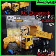 Big Promo LT05 Dump Truck RC Car 2.4G 1:24 Die Cast Lorry (Kepala Besi/Plastic) Kereta Control Kereta Kontrol Lori tanah