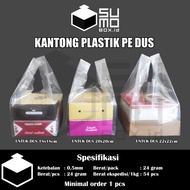 [PER PACK] PE Plastic Bag for Box Thick Plastic/ SquareBENING Size 18x18 20x20 22x22 Cake Tart Bread