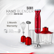 5 in 1 Hand Blender Mixer Meat Grinder Milk Frother Whisker Food Chopper Grinder (1200W) HB811B