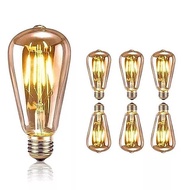 64 Filament Bulb Brown 4W Retro Tungsten Filament Lamp Nipple Bulb E27 Eggplant Bulb 64 Antique Tung