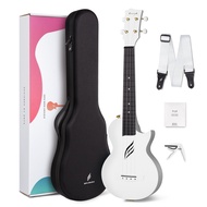 Enya Concert Ukulele Nova U 23’’ Carbon Fiber Travel Ukulele with Beginner Kit includes online lessons case strap capo