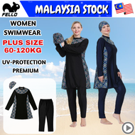 🇲🇾READY STOCK KL Plus Size UV Protect Women Swimsuit Swimming Suit Swimwear Beach Surf Snorkeling Baju Berenang Muslimah