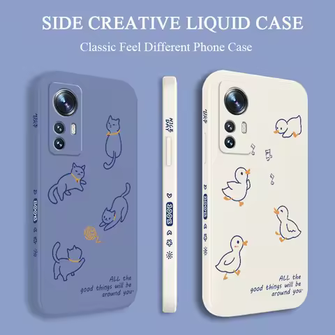 Cute Line Animals Phone Case For Xiaomi Poco F8 F7 X7 X6 F6 M6 M5 M5S F5 X5 F4 X4 M4 F3 M3 X3 Pro 4G