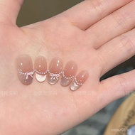 Hot  [Girly]New Spring Sweet Style Ice Transparent Pure Desire Nude Color Handmade Wearable Nails B7