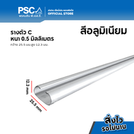 PSC (ขายเป็นเมตร) อุปกรณ์รางตัว C รางตัวซี รางซี รางตัวC รางC ยาว 1 เมตร  หนา 0.5 เมตร สองสี อลูมิเน