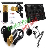 Rest Stock 9 Only! Churn!!! Mic BM800 Microphone STAND Microphone BM 800 SOUNDCARD MIXER V8