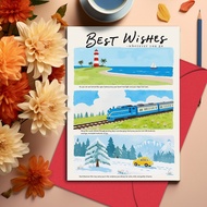 A4 Size Farewell Greeting Card New Journey Gift for Colleague Friends